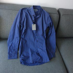 Givenchy Camisa Signature Slim Fit Blue Dress Shirt Size 15.5 2/3